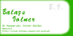 balazs volner business card